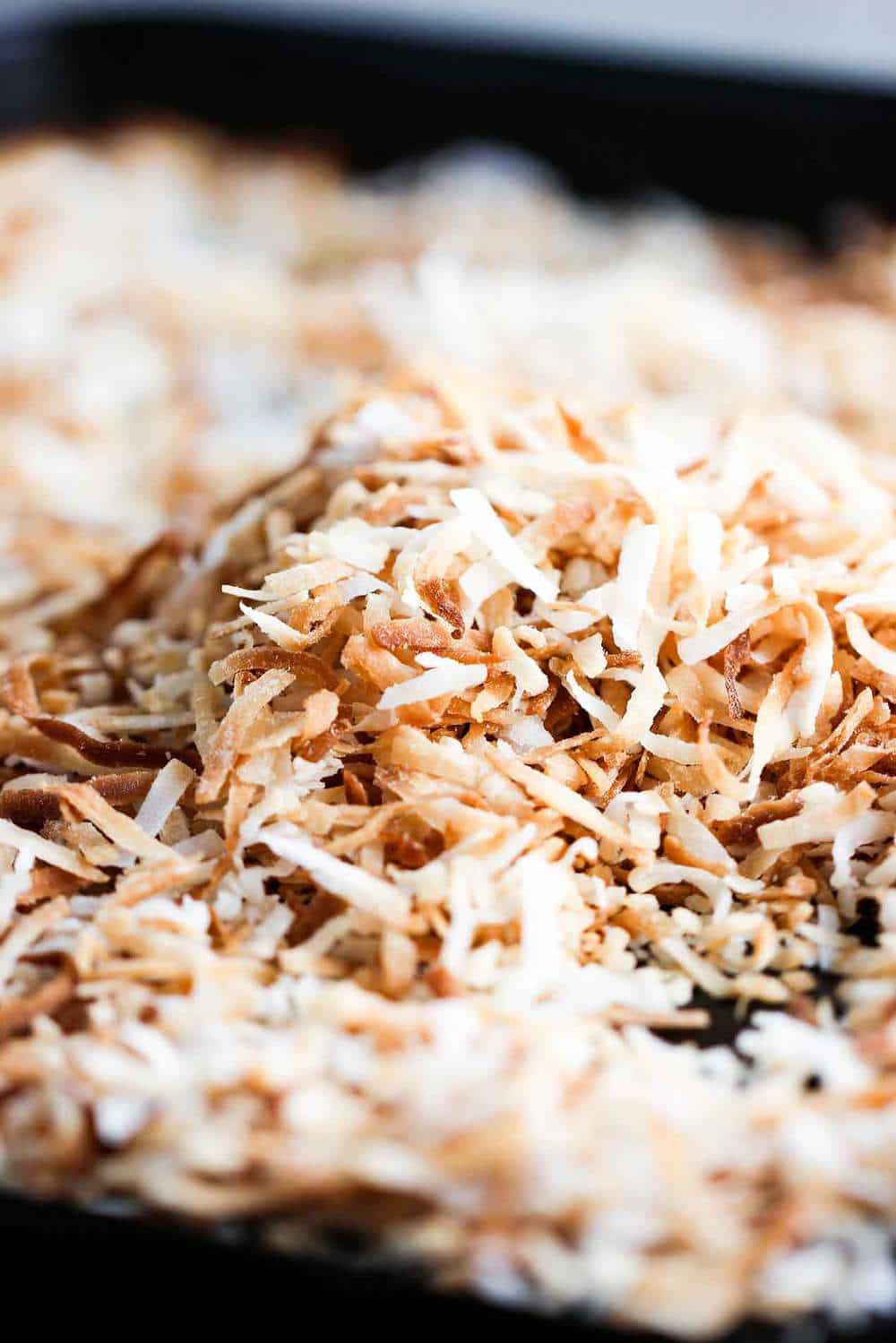 Toasted coconut for summer fruit salad