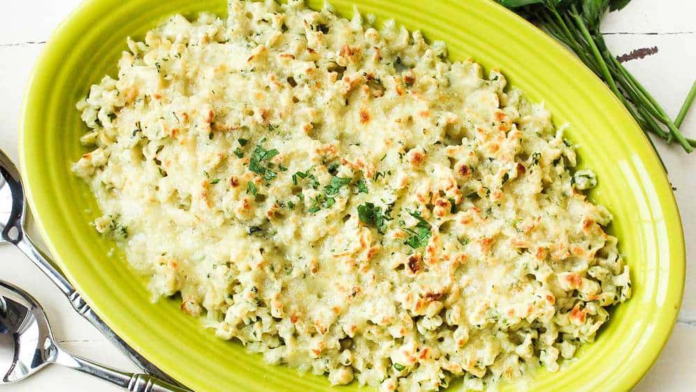 German spaetzle with cheese