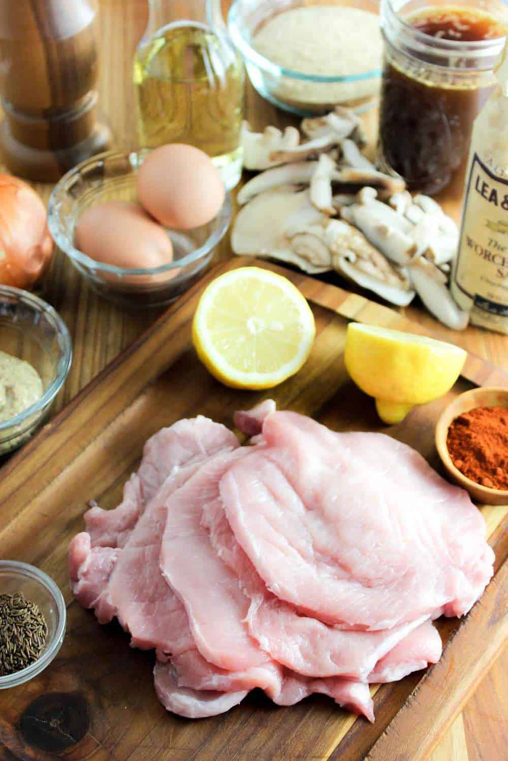 German schnitzel with mushroom gravy recipe