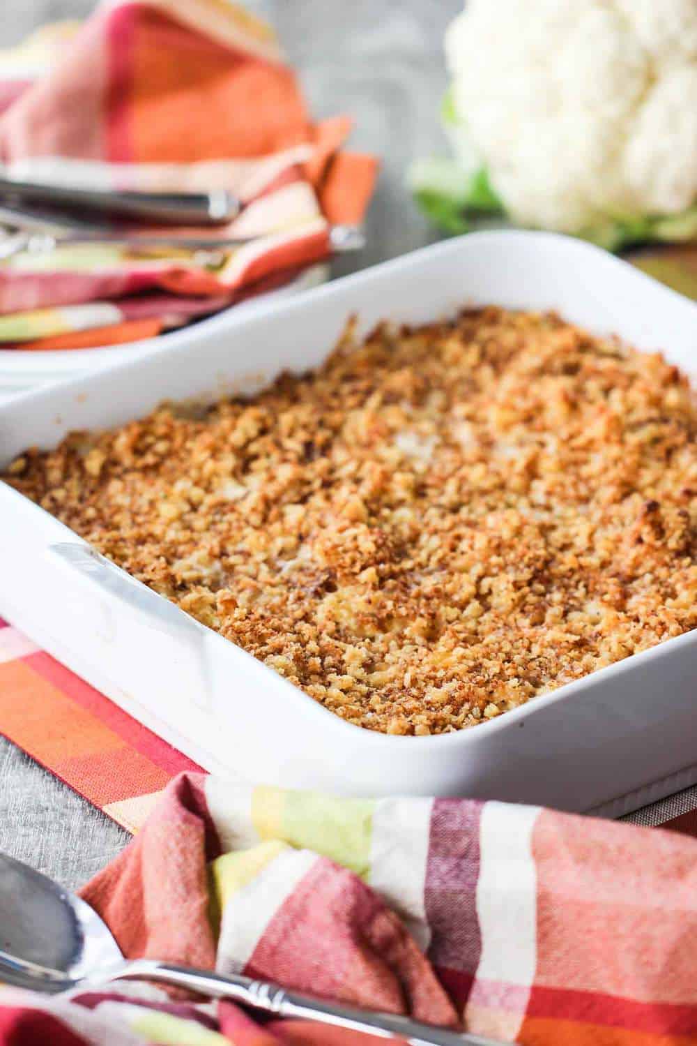 Mac n cheese with roasted cauliflower and smoked bacon recipe