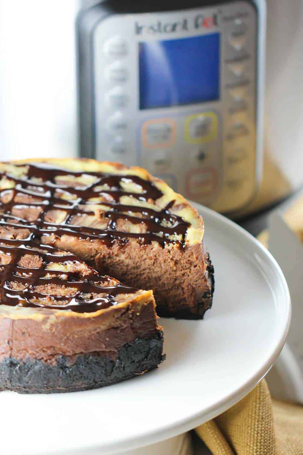 Instant Pot Chocolate Marble Cheesecake recipe