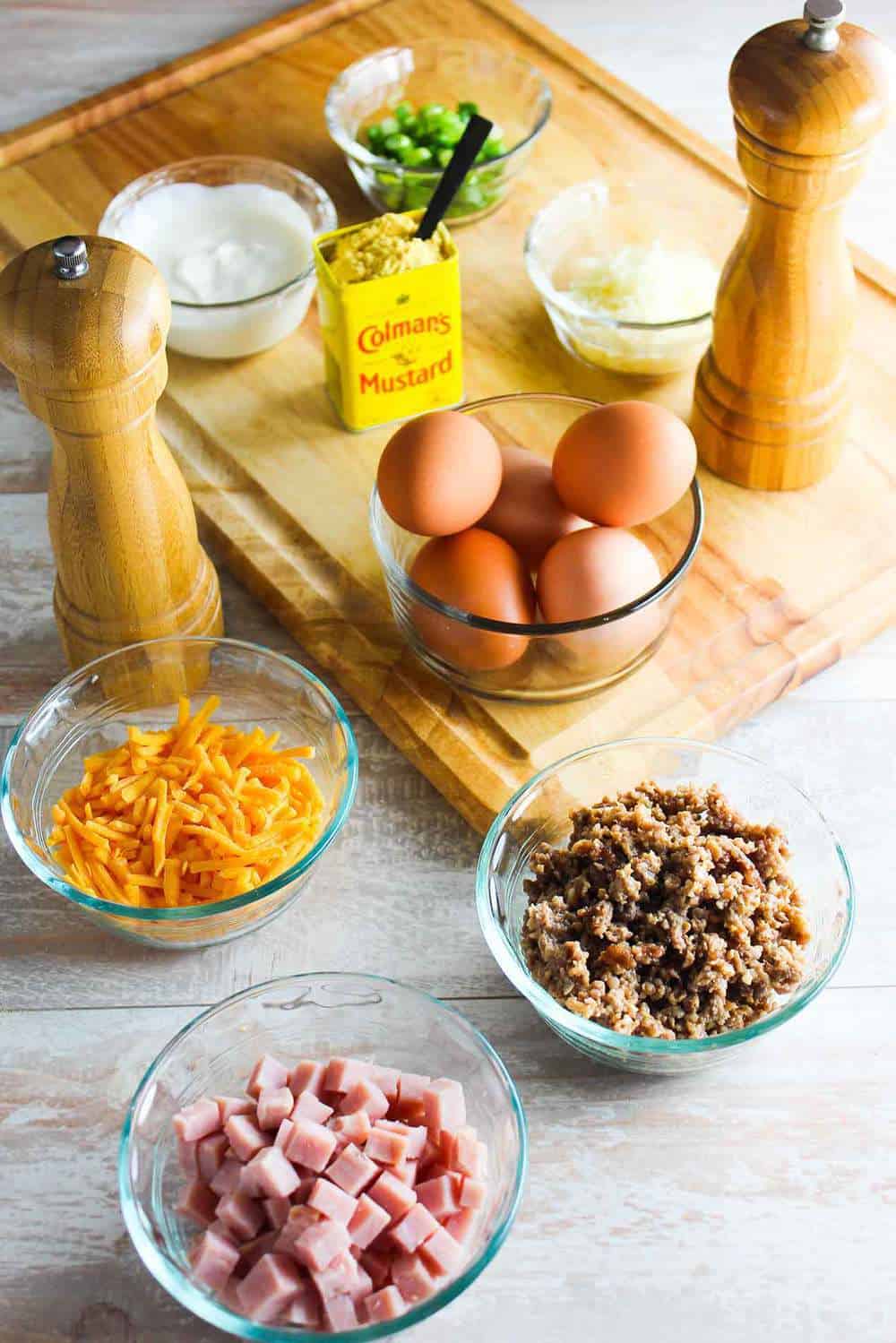 Instant Pot Cheesy Sausage and Ham Frittata