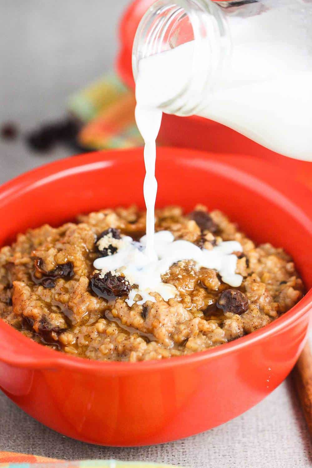 Instant Pot Cinnamon Raisin Steel-Cut Oatmeal recipe
