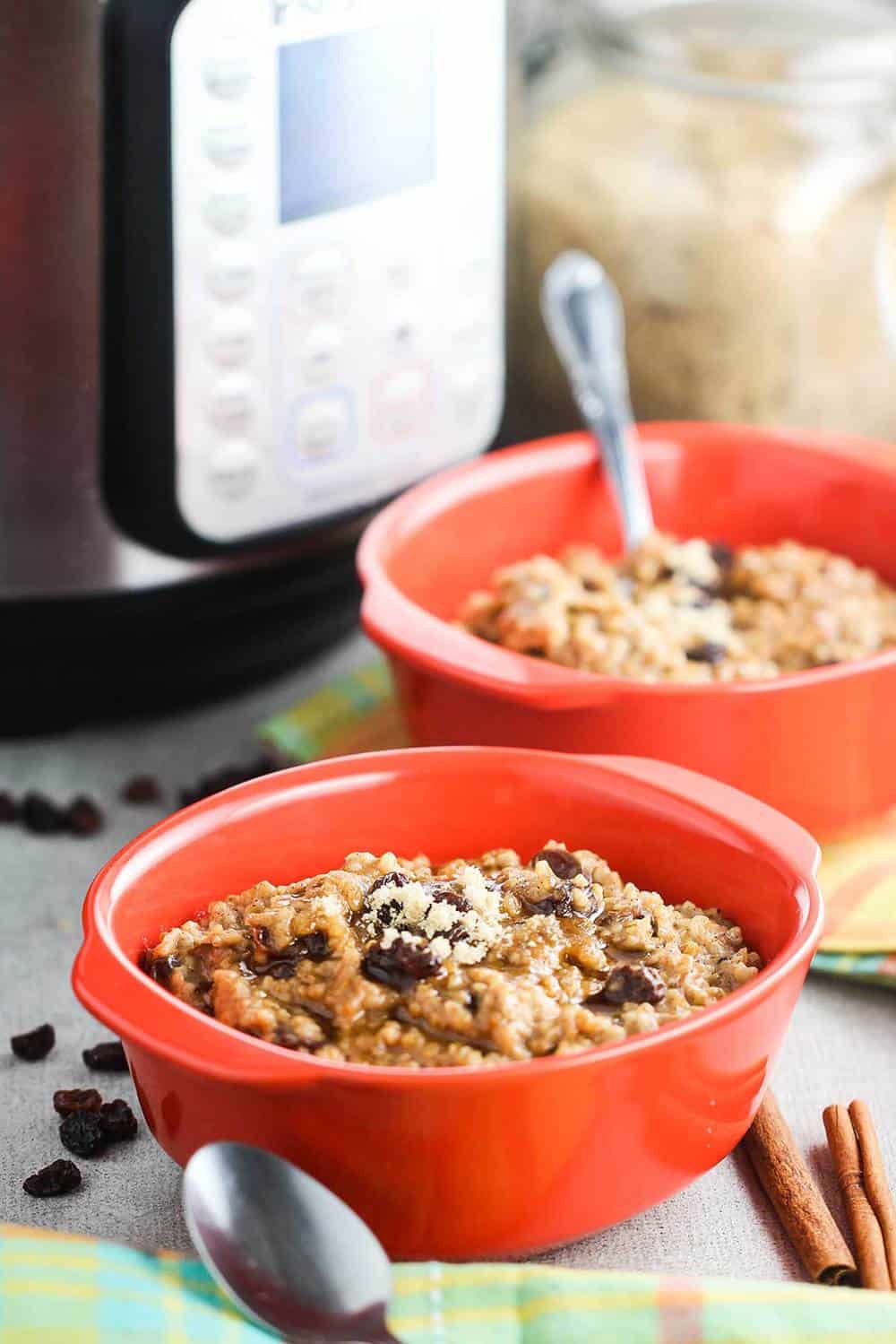 Instant Pot Cinnamon Raisin Steel-Cut Oatmeal recipe