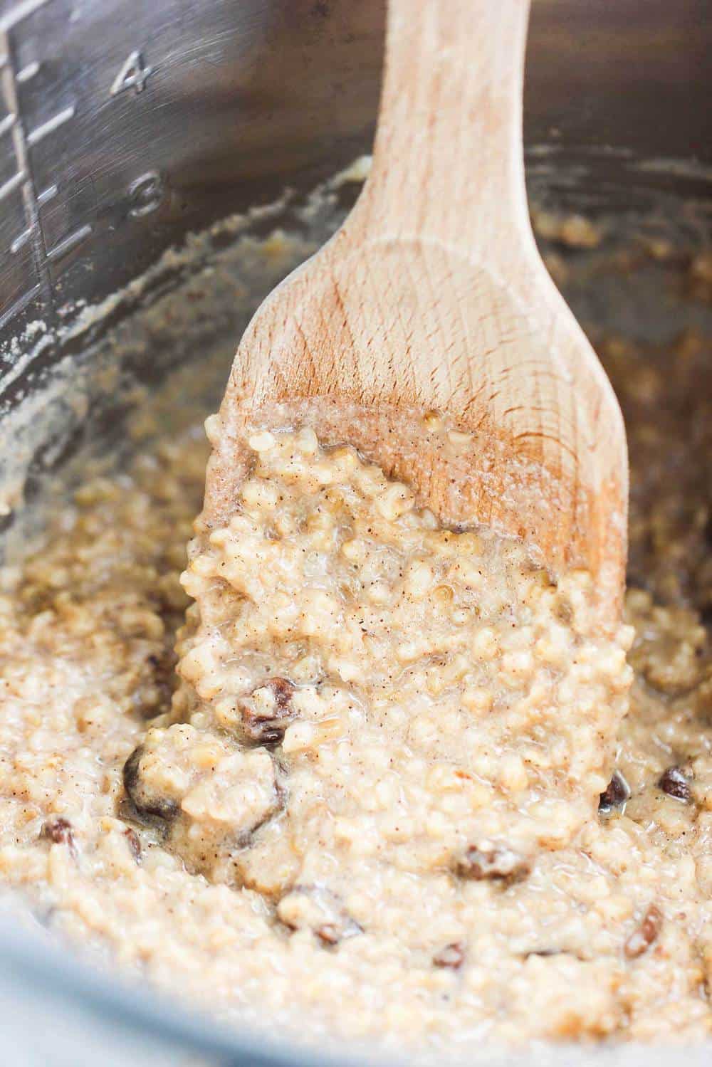 Instant Pot Cinnamon Raisin Steel-Cut Oatmeal recipe