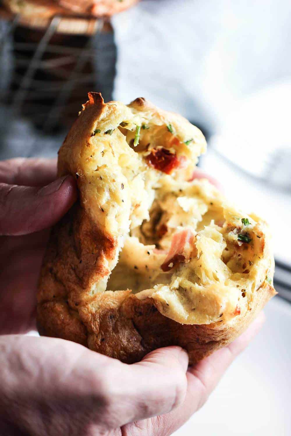 Ham and Gruyere Savory Popovers recipe