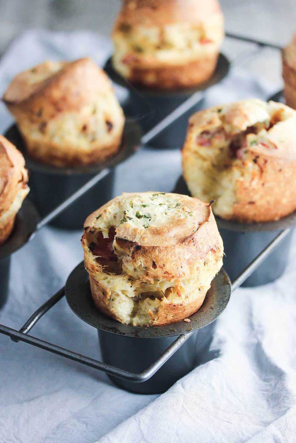 Ham and Gruyere Savory Popovers recipe
